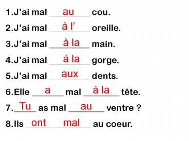 Jai mal _________ cou.