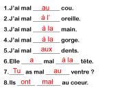 Jai mal _________ cou.