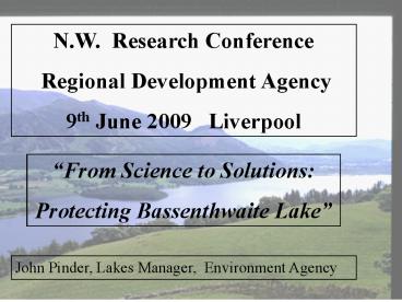 N.W. Research Conference