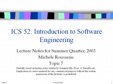 ICS 52: Introduction to Software Engineering