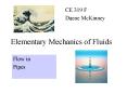 Elementary Mechanics of Fluids PowerPoint PPT Presentation