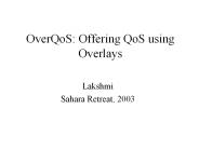 OverQoS: Offering QoS using Overlays