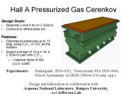 Hall A Pressurized Gas Cerenkov