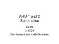 AHU 1 and 2 Schematics PowerPoint PPT Presentation
