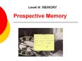 Prospective Memory PowerPoint PPT Presentation