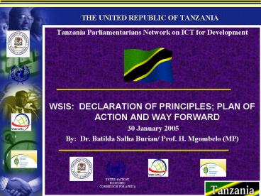 THE UNITED REPUBLIC OF TANZANIA