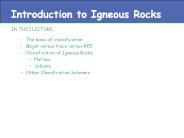 Introduction to Igneous Rocks