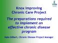 Knox Improving Chronic Care Project The preparations required toimplement an effectivechronic diseas PowerPoint PPT Presentation
