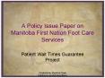 A Policy Issue Paper on Manitoba First Nation Foot Care Services PowerPoint PPT Presentation