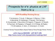 e e physics from f to y
