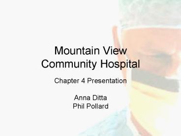 Mountain View Community Hospital