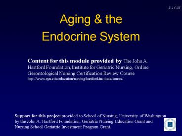 Aging presentation | free to view
