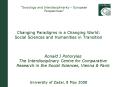 Changing Paradigms in a Changing World: Social Sciences and Humanities in Transition PowerPoint PPT Presentation