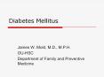 Diabetes Mellitus PowerPoint PPT Presentation