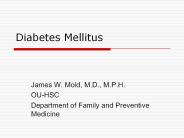 Diabetes Mellitus