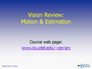 Vision Review: Motion
