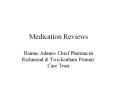 Medication Reviews PowerPoint PPT Presentation