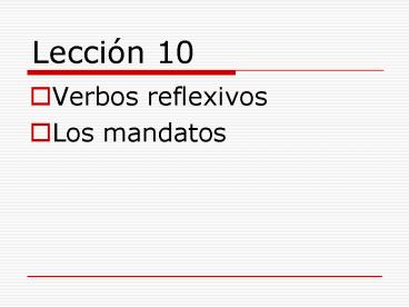 Leccin 10