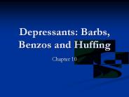 Depressants: Barbs, Benzos and Huffing