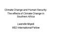 Climate Change and Human Security: PowerPoint PPT Presentation