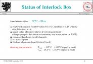 Status of Interlock Box