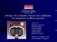 Design of a Volume Sensor for a Bellows Accumulator in Microgravity PowerPoint PPT Presentation