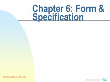Chapter 6: Form