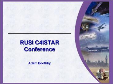 RUSI C4ISTAR Conference