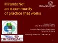 MirandaNet: an ecommunity of practice that works PowerPoint PPT Presentation