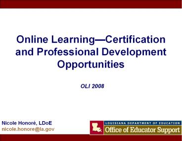 Online Learning