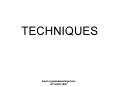 TECHNIQUES PowerPoint PPT Presentation