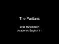 The Puritans PowerPoint PPT Presentation