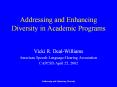 Addressing and Enhancing Diversity in Academic Programs PowerPoint PPT Presentation