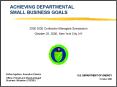 ACHIEVING DEPARTMENTAL SMALL BUSINESS GOALS PowerPoint PPT Presentation