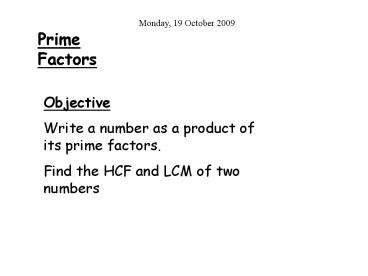 Prime Factors