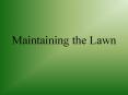Maintaining the Lawn PowerPoint PPT Presentation