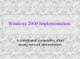 Windows 2000 Implementation PowerPoint PPT Presentation