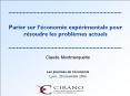 Parier sur lconomie exprimentale pour rsoudre les problmes actuels PowerPoint PPT Presentation