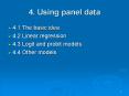 4. Using panel data PowerPoint PPT Presentation