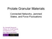 Prolate Granular Materials