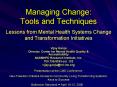 Managing Change: Tools and Techniques PowerPoint PPT Presentation