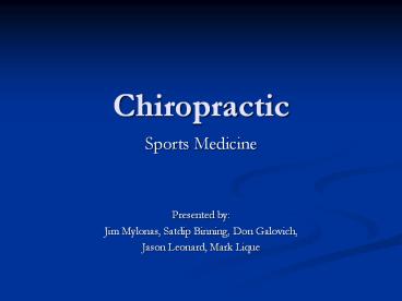 Chiropractic