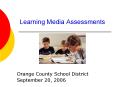 Learning Media Assessments PowerPoint PPT Presentation