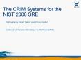 The CRIM Systems for the NIST 2008 SRE PowerPoint PPT Presentation