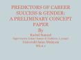 PREDICTORS OF CAREER SUCCESS PowerPoint PPT Presentation
