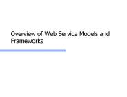 Overview of Web Service Models and Frameworks