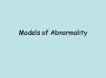 Models of Abnormality PowerPoint PPT Presentation