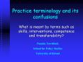 Practice terminology and its confusions PowerPoint PPT Presentation