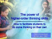 The power of higherorder thinking skills