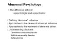 Abnormal Psychology PowerPoint PPT Presentation